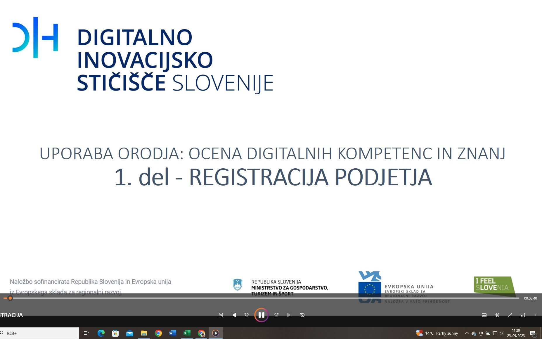 Kompetence navodila registracija